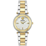 Versace Reve Analog White Dial Two Tone Steel Strap Watch for Women - VE8B00724