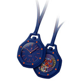 Swatch Royal Pop Blue Dial Blue Leather Strap Watch for Men - Orenji Hachi