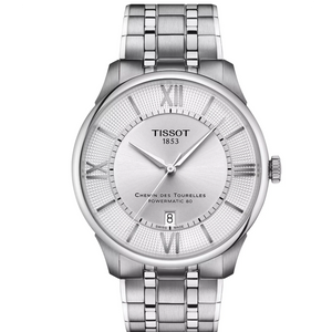 Tissot Chemin Des Tourelles Powermatic 80 Silver Dial Silver Steel Strap Watch for Men - T139.407.11.038.00