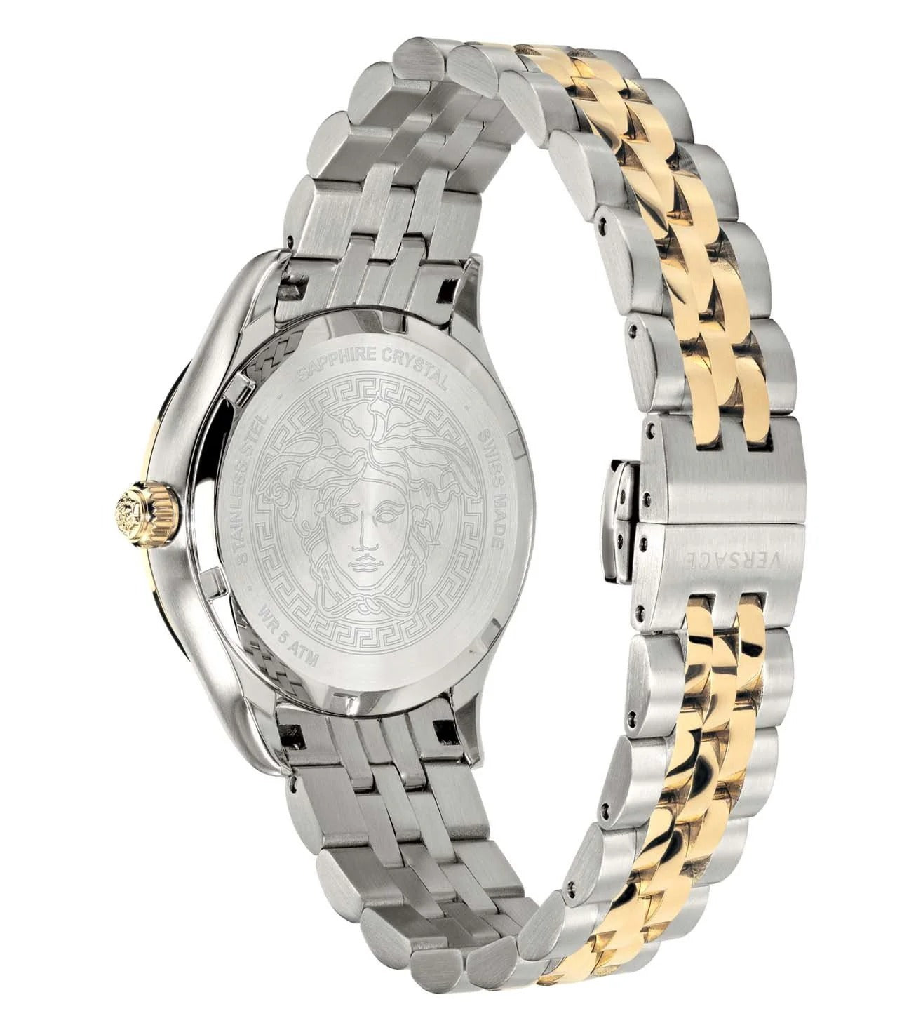Versace Hellenyium Grey Dial Two Tone Steel Strap Watch for Women - VEHU00520