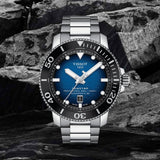 Tissot Seastar 2000 Professional Powermatic 80 Blue Dial Silver Steel Strap Watch for Men - T120.607.11.041.01
