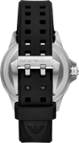 Emporio Armani Sea Explorer Black Dial Black Silicone Strap Watch for Men - AR60086