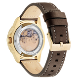 Citizen Mechanical Automatic Green Dial Brown Leather Strap Watch for Men - NJ0173-18X