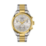 Tissot PR 100 Chronograph Silver Dial Two Tone Steel Strap Watch for Men - T150.417.22.031.00