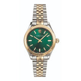 Versace Hellenyium Quartz Green Dial Two Tone Steel Strap Watch for Women - VEHU00420