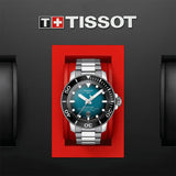 Tissot Seastar 2000 Professional Powermatic 80 Blue Dial Silver Steel Strap Watch for Men - T120.607.11.041.00