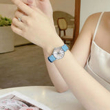 Gucci G Timeless Silver Dial Blue Leather Strap Watch for Women - YA1265039