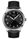 Tissot T-Sport Gent XL Black Dial Black Leather Strap Watch for Men - T116.410.16.057.00