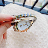 Just Cavalli Serpente Metallica Mother of Pearl Dial Two Tone Steel Strap Watch for Women - JC1L208M0065