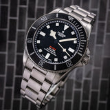 Tudor Pelagos Black Dial Grey Steel Strap Watch for Men - M25407N-0001
