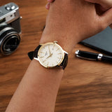 Tissot Classic Dream Ivory Dial Brown Leather Strap Watch for Men - T129.410.36.261.00