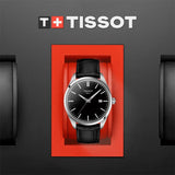 Tissot PR 100 Black Dial Black Leather Strap Watch for Men - T150.410.16.051.00