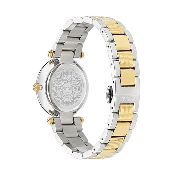 Versace Reve Analog White Dial Two Tone Steel Strap Watch for Women - VE8B00724