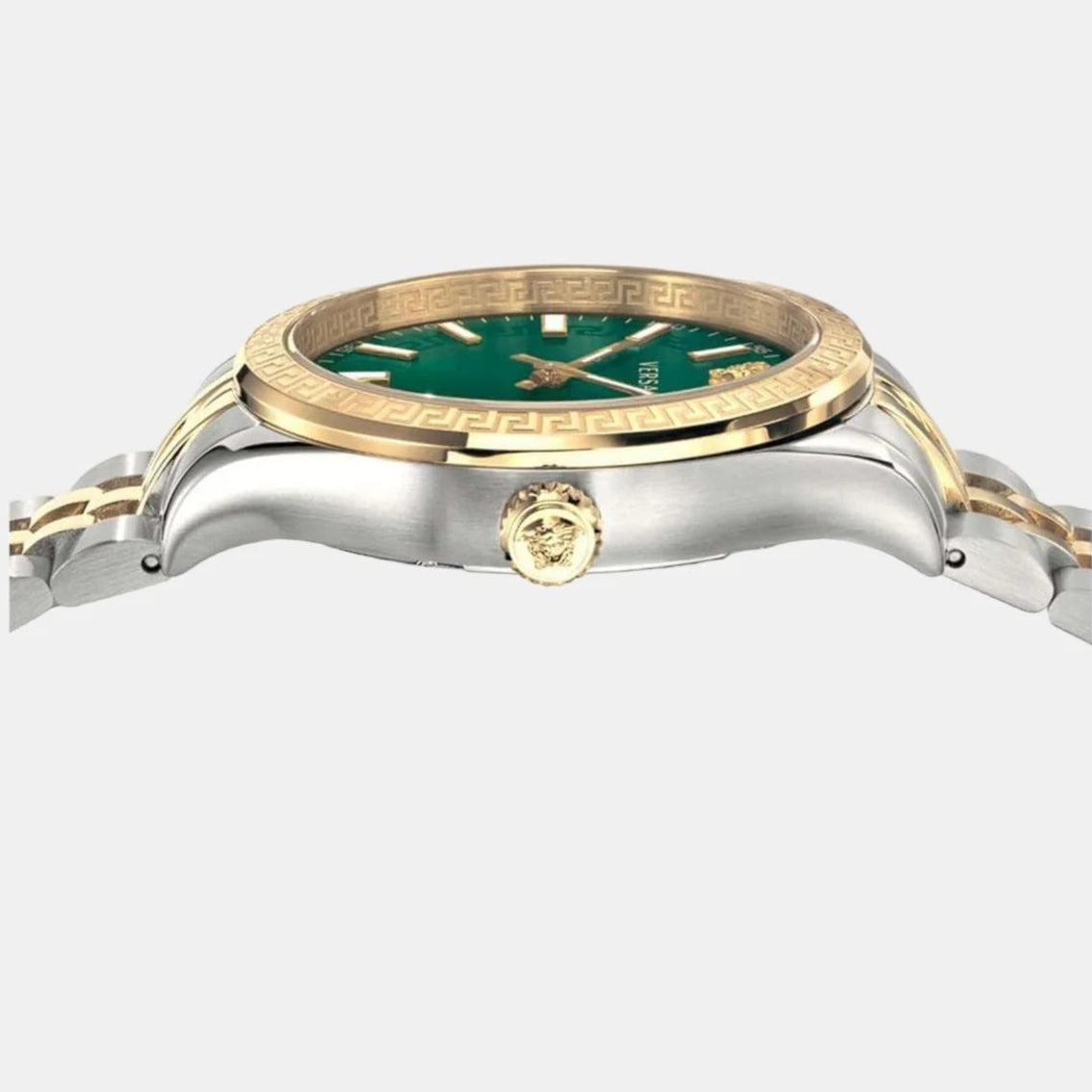 Versace Hellenyium Quartz Green Dial Two Tone Steel Strap Watch for Women - VEHU00420