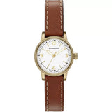 Burberry The Utilitarian White Dial Brown Leather Strap Watch for Women - BU7865