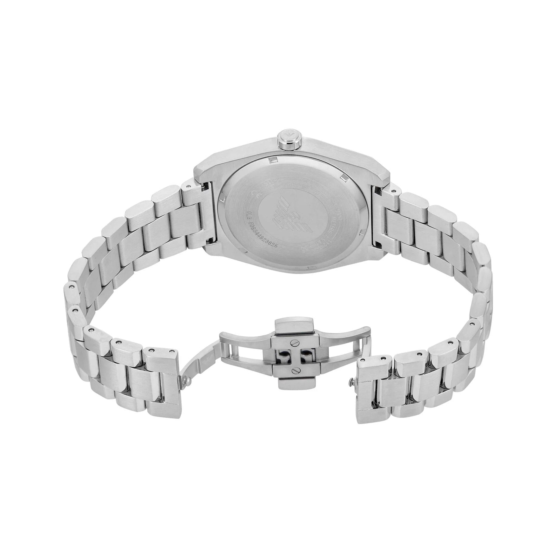 Emporio Armani Frederico Analog Black Dial Silver Steel Strap Watch for Men - AR11622