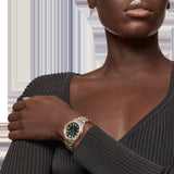 Versace Hellenyium Quartz Green Dial Two Tone Steel Strap Watch for Women - VEHU00420