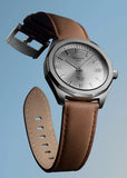 Tissot PRC 100 Solar Quartz Silver Dial Brown Leather Strap Watch for Men - T151.422.16.031.00