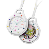 Swatch Royal Pop White Dial White Leather Strap Watch for Men - Huit Blanc