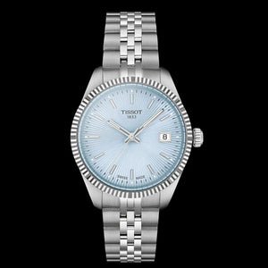 Tissot Ballade Quartz Blue Dial Silver Steel Strap Watch for Women - T156.210.11.351.00