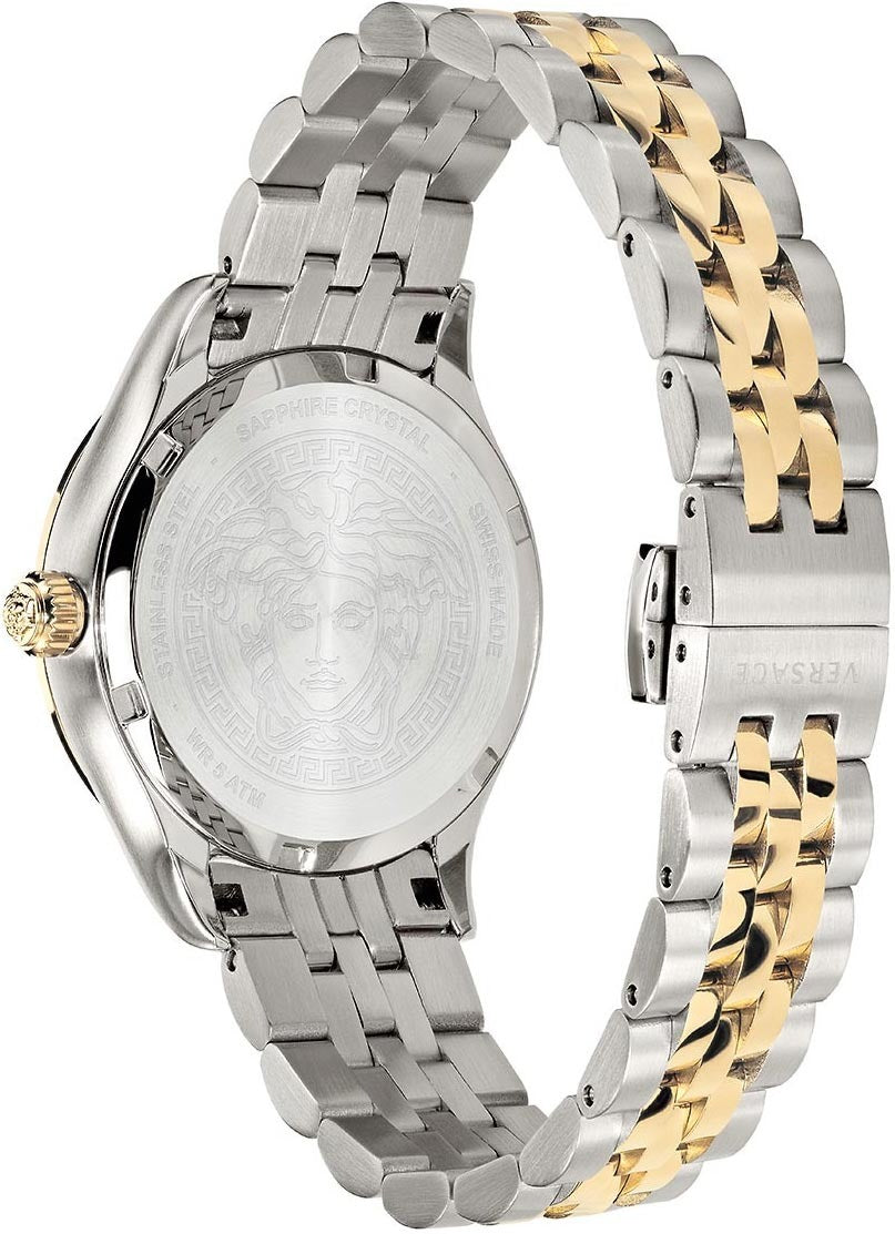 Versace Hellenyium Quartz Green Dial Two Tone Steel Strap Watch for Women - VEHU00420