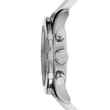 Emporio Armani Sportivo Chronograph White Dial White Rubber Strap Watch for Men - AR5947