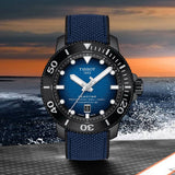 Tissot Seastar 2000 Professional Powermatic 80 Blue Dial Blue Nylon Strap Watch for Men - T120.607.37.041.00