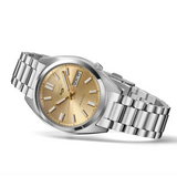 Seiko 5 Sports SNXS Automatic Gold Dial Silver Steel Strap Watch for Men - SRPL59K1