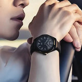 Tissot PRC 100 Solar Quartz Black Dial Black Leather Strap Watch for Men - T151.422.36.051.00