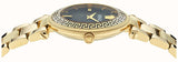 Versace Reve Analog Black Dial Gold Steel Strap Watch for Women - VE8B00624