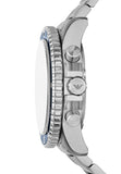 Emporio Armani World Explorer Chronograph Blue Dial Silver Steel Strap Watch for Men - AR11681
