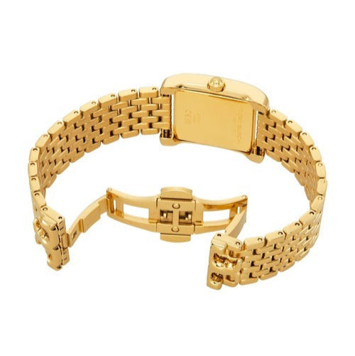 Tory Burch Eleanor Mother of Pearl Pink Dial Gold Steel Strap Watch for Women - TBW1077