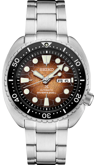 Seiko Prospex US Special Edition King Turtle Automatic Brown Dial Silver Steel Strap Watch for Men - SRPH55