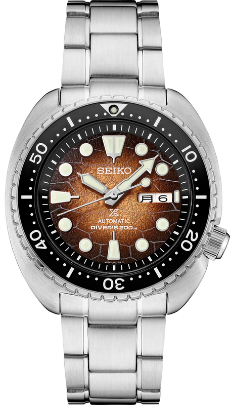 Seiko Prospex US Special Edition King Turtle Automatic Brown Dial Silver Steel Strap Watch for Men - SRPH55
