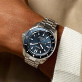 Seiko Prospex Polygonal Divers Automatic Blue Dial Silver Steel Strap Watch for Men - SPB483J1