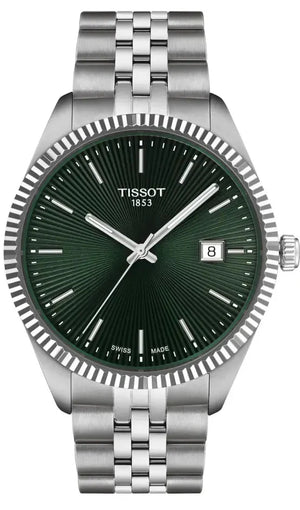 Tissot Ballade Quartz Green Dial Silver Steel Strap Watch for Men - T156.410.11.091.00