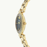 Versace Reve Analog Black Dial Gold Steel Strap Watch for Women - VE8B00624