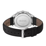Hugo Boss Avery Chronograph Blue Dial Black Leather Strap Watch for Men - 1514156