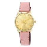 Gucci G Timeless Gold Dial Pink Leather Strap Watch for Women - YA1265041