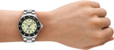 Emporio Armani Sea Explorer Yellow Dial Silver Steel Strap Watch for Men - AR60083