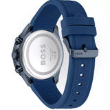 Hugo Boss Runner Chronograph Blue Dial Blue Silicone Strap Watch for Men - 1514142