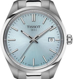 Tissot PR 100 Ice Blue Dial Silver Steel Strap Watch for Women - T150.210.11.351.00