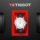 Tissot T Classic Dream Quartz White Dial Brown Leather Strap Watch for Men - T129.410.16.013.00