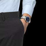 Tissot PR 100 Blue Dial Silver Steel Strap Watch for Men - T150.410.11.041.00