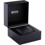 Hugo Boss Gregor Chronograph Black Dial Black Leather Strap Watch for Men - 1514049