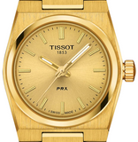 Tissot PRX 25mm Gold DIal Gold Steel Strap Watch for Women - T137.010.33.021.00