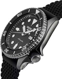Seiko 5 Sports SKX Series Automatic Black Dial Black Silicone Strap Watch for Men - SRPD65K2