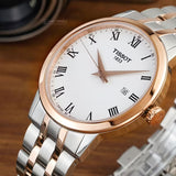 Tissot T Classic Dream Quartz White Dial Two Tone Steel Strap Watch for Men - T129.410.22.013.00