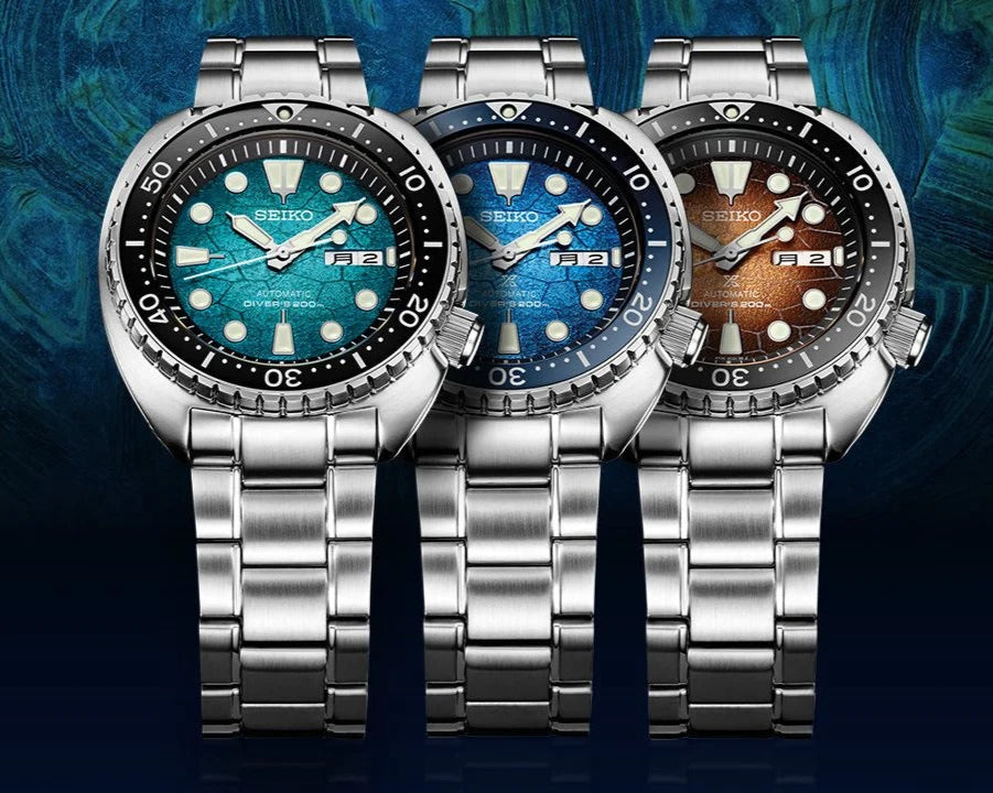 Seiko US Special Edition Automatic Green Dial Silver Steel Strap Watch for Men - SRPH57