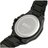Hugo Boss Taper Chronograph Black Dial Black Steel Strap Watch for Men - 1514090